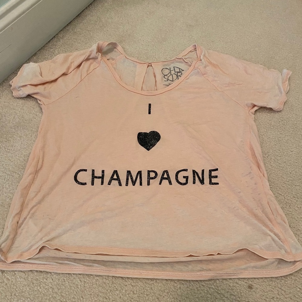 Chaser Brand “I 🖤 Champagne” Tee
